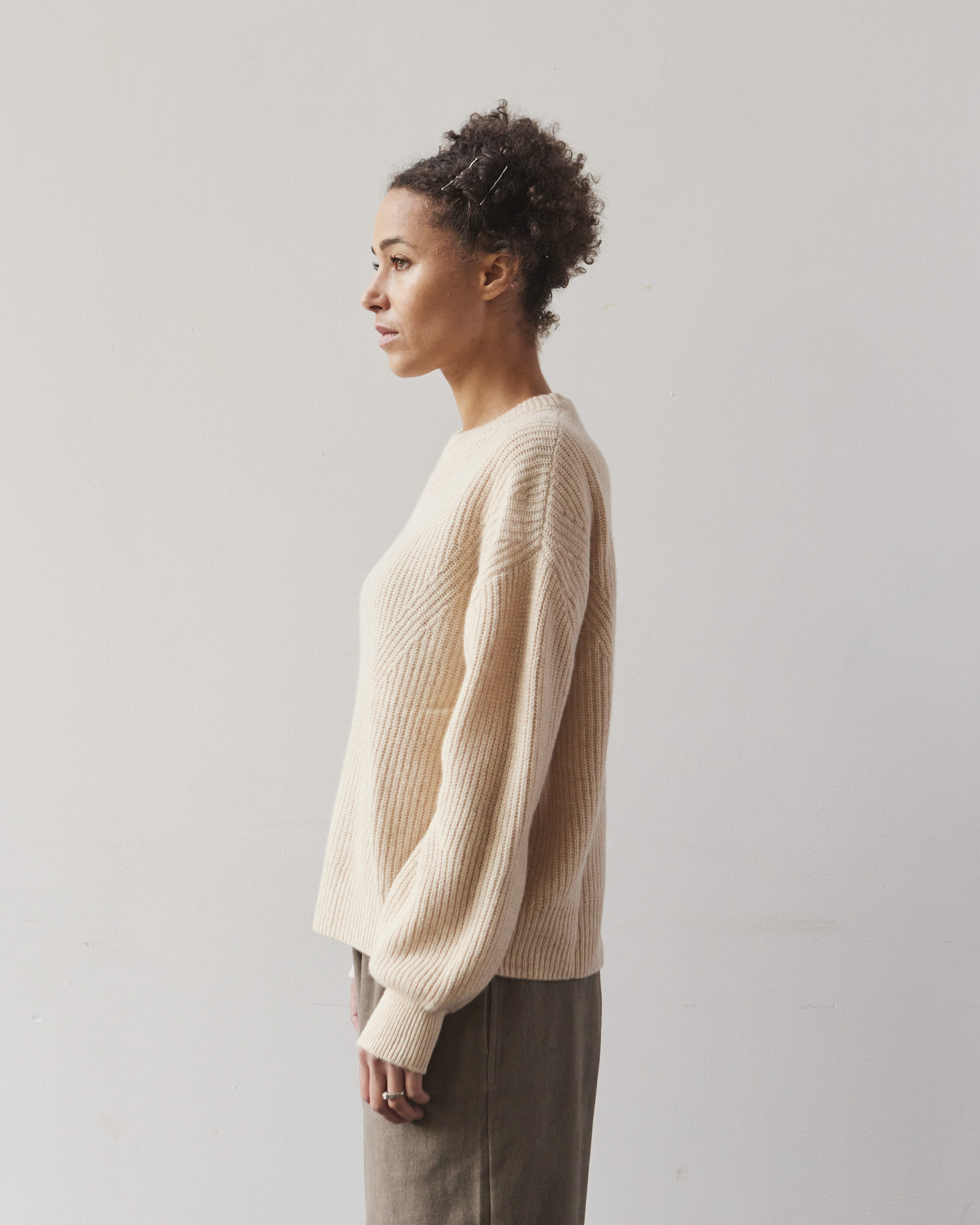 7115 Yak Poet Sleeves Sweater, Cream – Glasswing