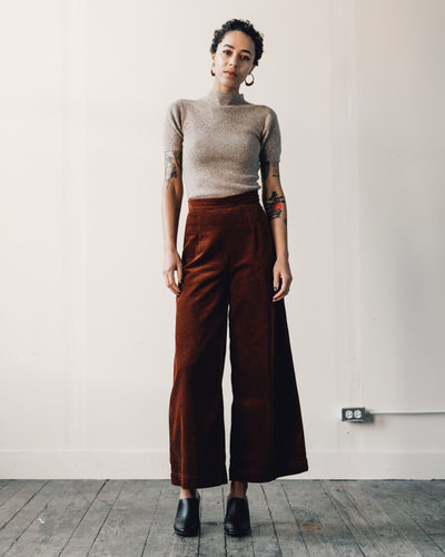 7115 Corduroy Wide Legged Trouser, Rust