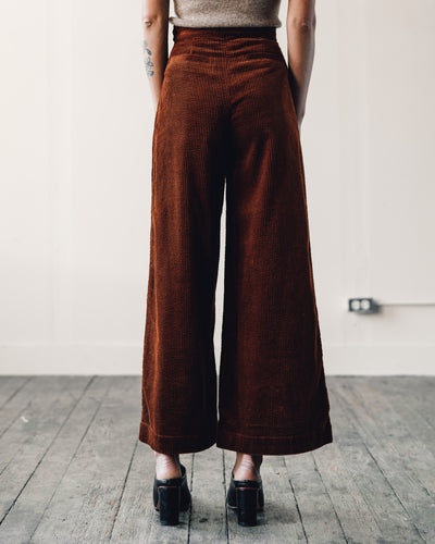 7115 Corduroy Wide Legged Trouser, Rust