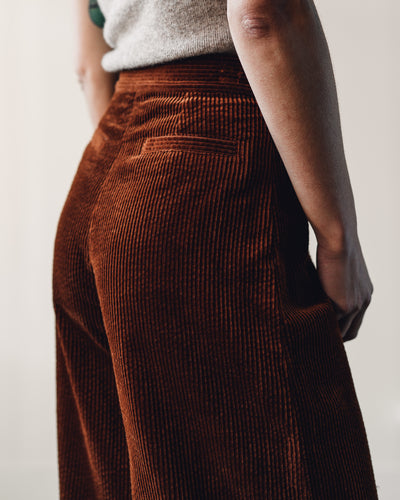 7115 Corduroy Wide Legged Trouser, Rust
