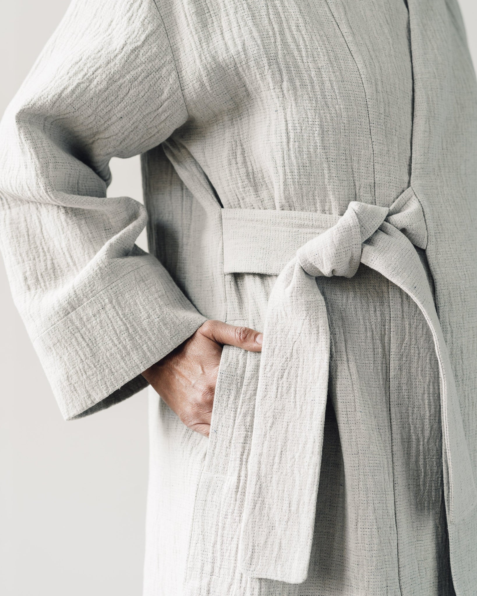 7115 Karate Long Coat, Dove | Glasswing