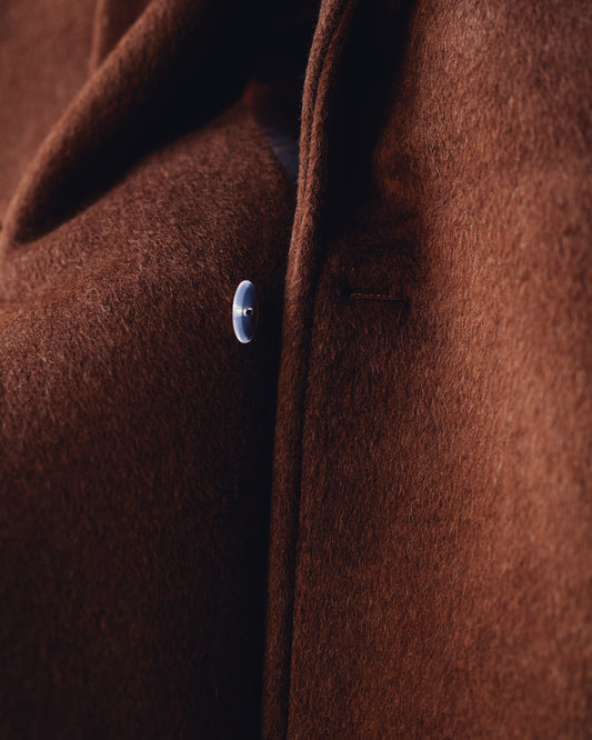 7115 Lapel Winter Coat, Rust