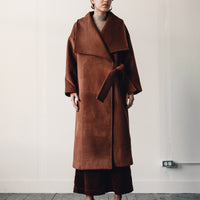 7115 Lapel Winter Coat, Rust