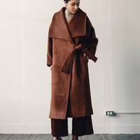 7115 Lapel Winter Coat, Rust