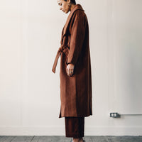 7115 Lapel Winter Coat, Rust