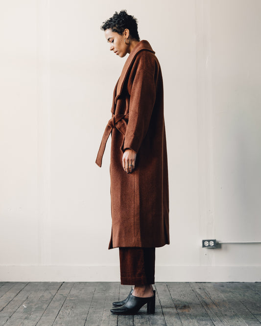 7115 Lapel Winter Coat, Rust