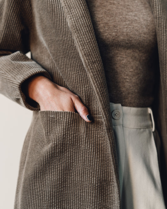 7115 Open Fall Coat, Tobacco