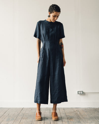 7115 Mandarin Jumpsuit, Navy