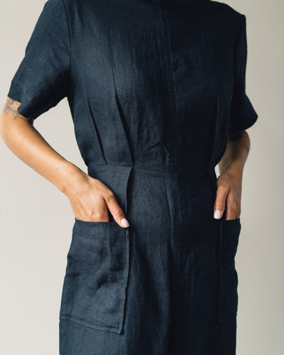 7115 Mandarin Jumpsuit, Navy