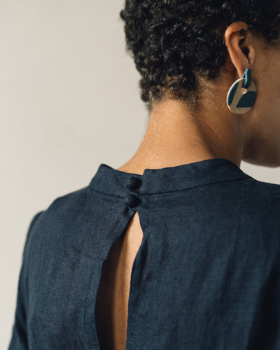 7115 Mandarin Jumpsuit, Navy