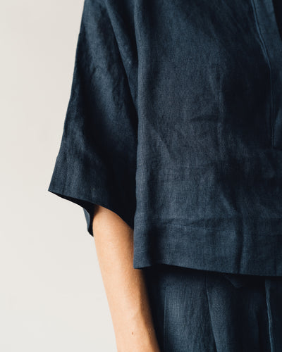 7115 3/4 Mandarin Top, Navy