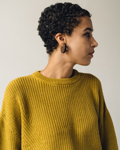 7115 Poet Sleeves Sweater, Chartreuse