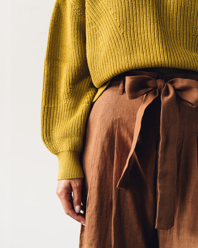 7115 Poet Sleeves Sweater, Chartreuse