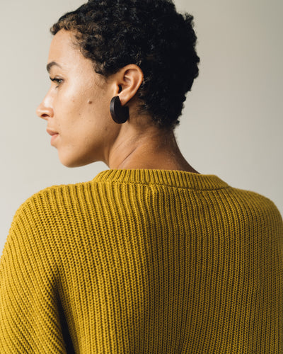 7115 Poet Sleeves Sweater, Chartreuse