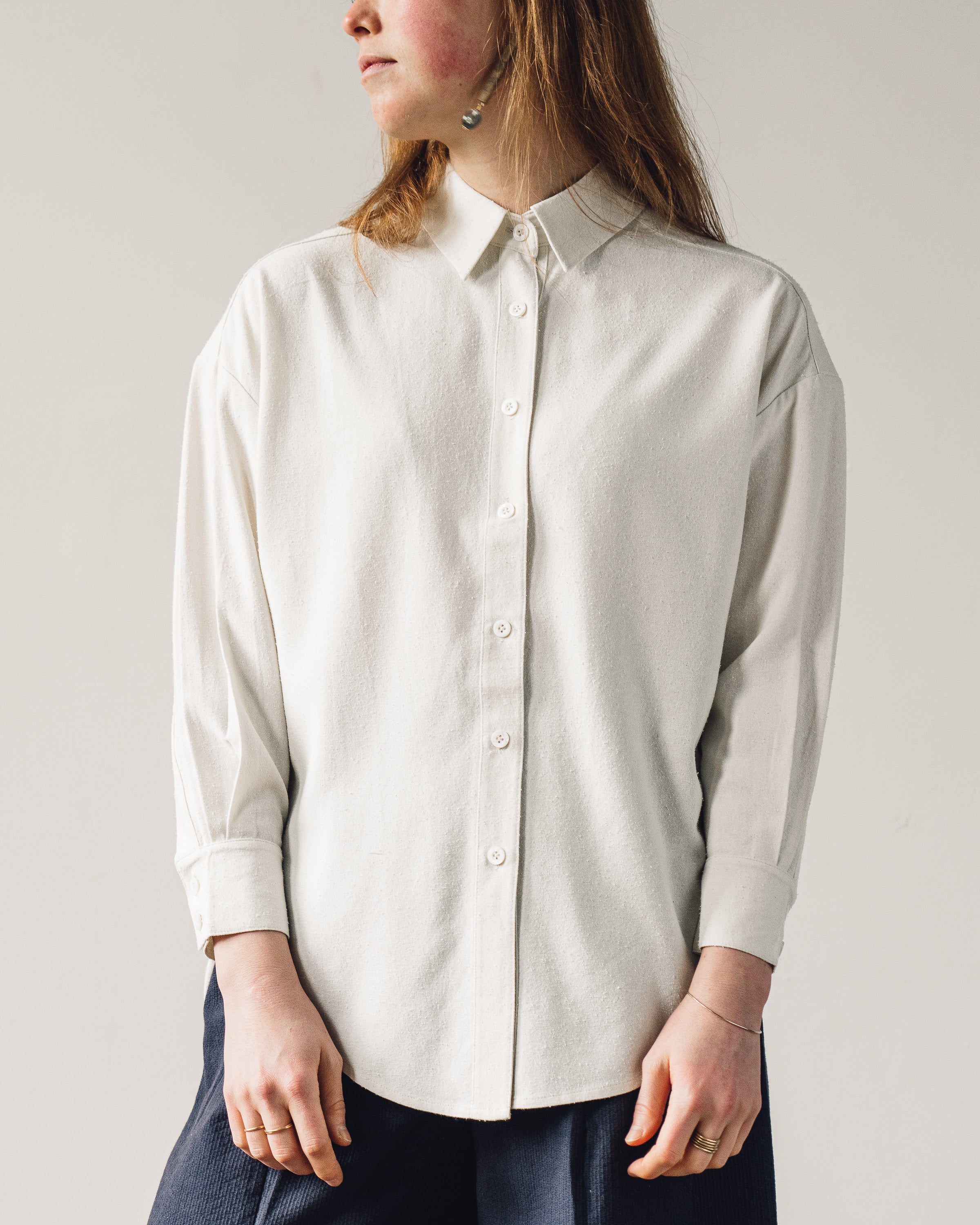 7115 Signature Dolman Shirt, Off-White | Glasswing
