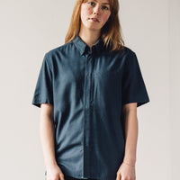7115 Unisex Short Sleeve Side Pocket Shirt, Navy