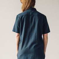 7115 Unisex Short Sleeve Side Pocket Shirt, Navy