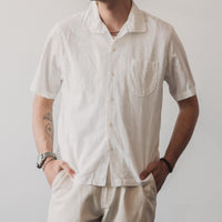 Universal Works Open Collar Shirt, Ecru