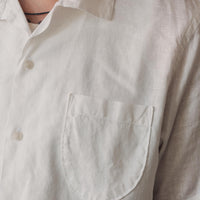 Universal Works Open Collar Shirt, Ecru