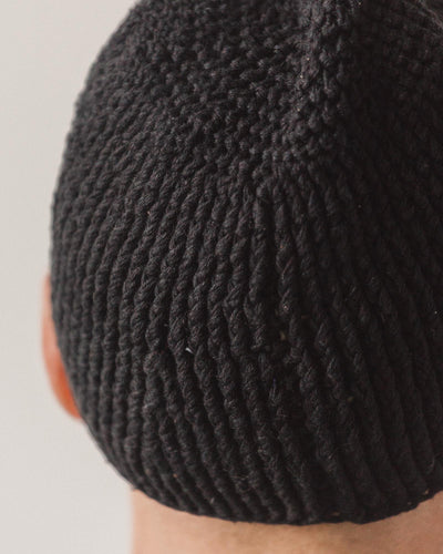 Jan-Jan Van Essche Beanie #3, Black Linen Hat