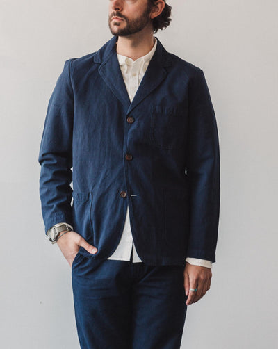 Universal Works Three Button Jacket, Navy