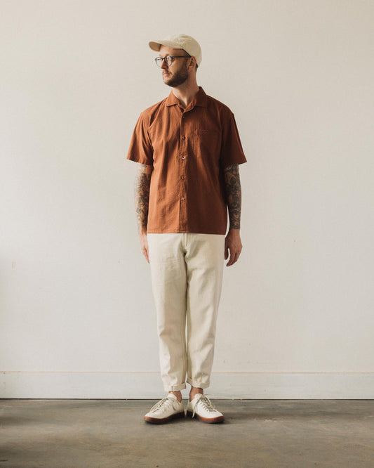 Arpenteur Pyjama Shirt, Brick Red