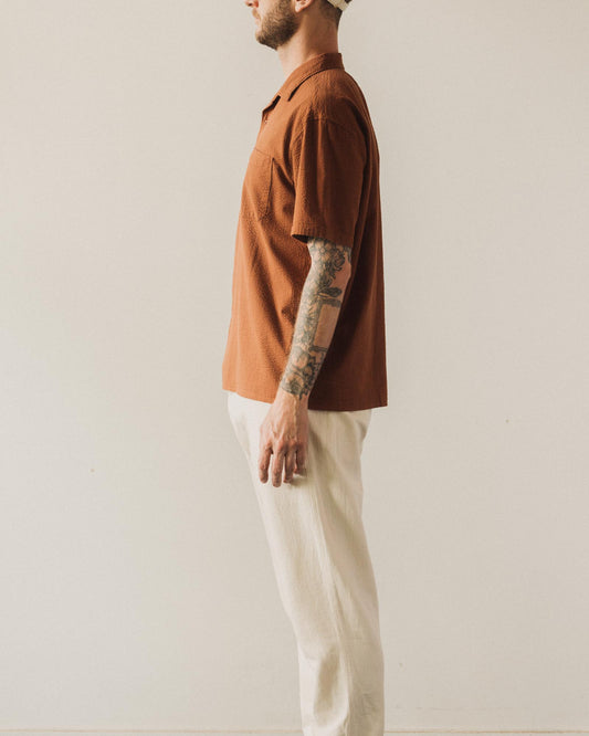 Arpenteur Pyjama Shirt, Brick Red