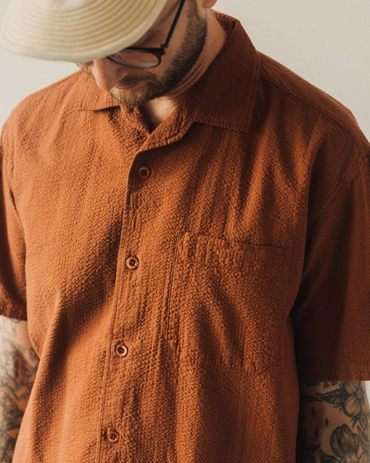 Arpenteur Pyjama Shirt, Brick Red