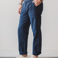 Universal Works Linen Aston Pant, Navy