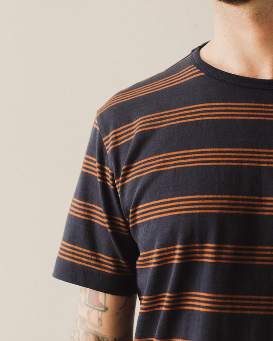 Arpenteur Match Tee, Navy/Terracotta