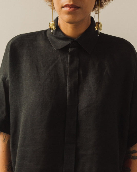 Jan-Jan Van Essche Shirt #76, Black Mesh