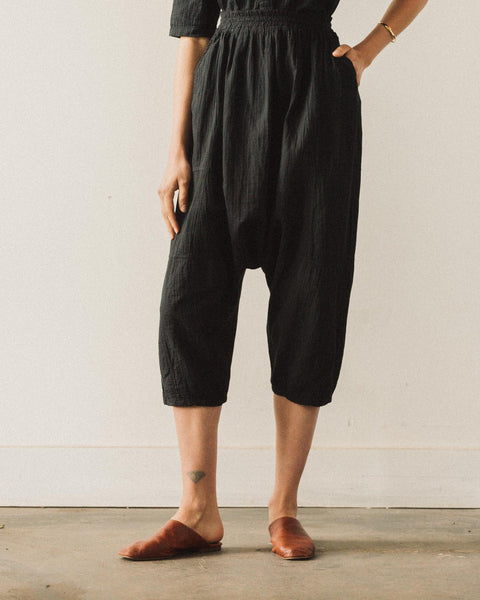 Atelier Delphine Kiko Gauze Pant, Black | Glasswing