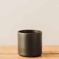 Modern Cylinder Pot, Black