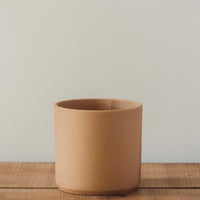 Modern Cylinder Pot, Buff Terra Cotta