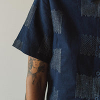 7115 Cropped Button-Down, Navy Square