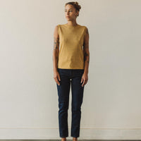 7115 Linen Textured Tank Tee, Cadmium Yellow