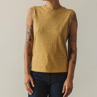 7115 Linen Textured Tank Tee, Cadmium Yellow