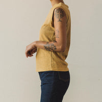 7115 Linen Textured Tank Tee, Cadmium Yellow