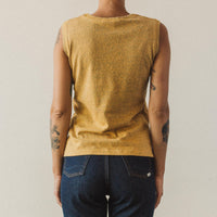 7115 Linen Textured Tank Tee, Cadmium Yellow