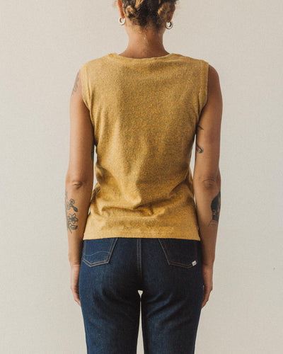 7115 Linen Textured Tank Tee, Cadmium Yellow