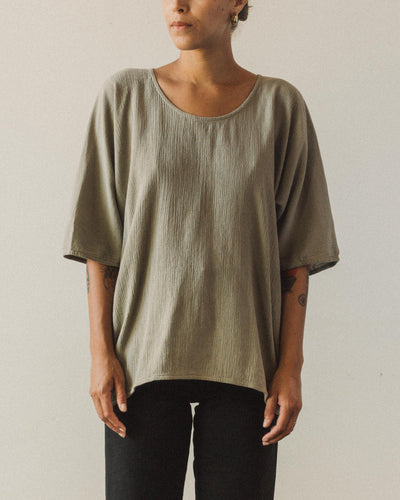 Black Crane Loose Tee, Stone