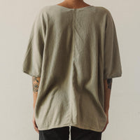 Black Crane Loose Tee, Stone