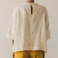 7115 Relaxed Square Top, Off-White
