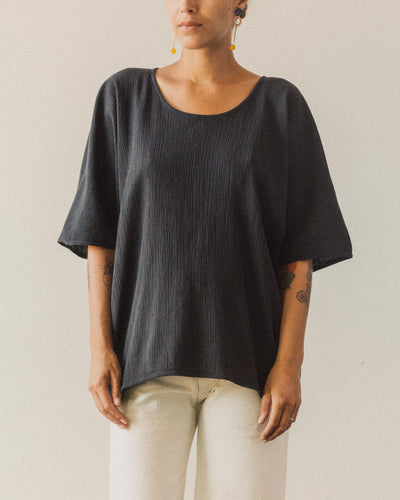 Black Crane Loose Tee, Black