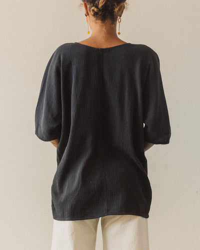 Black Crane Loose Tee, Black