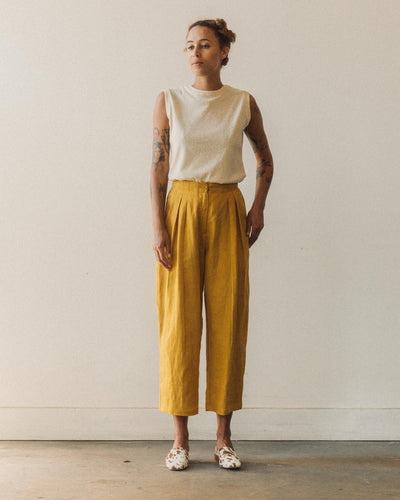 7115 Linen Trouser, Canary