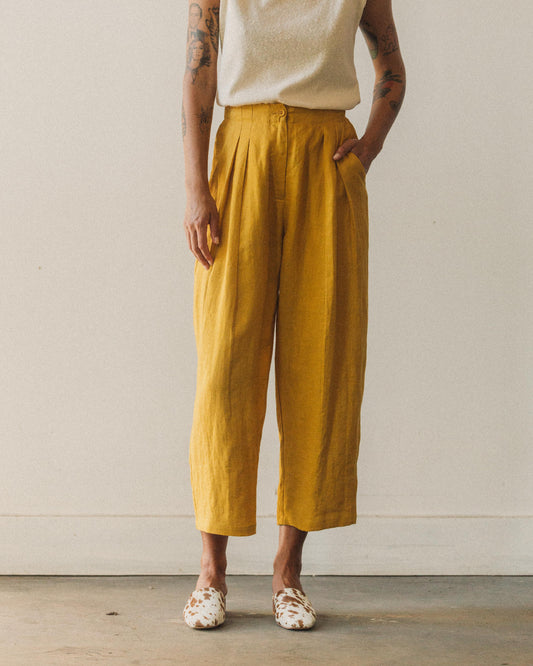 7115 Linen Trouser, Canary