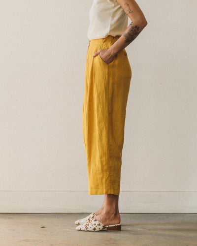 7115 Linen Trouser, Canary