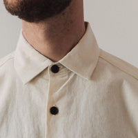 Evan Kinori Flat Hem Shirt, Natural