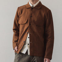 Evan Kinori Field Shirt, Rust